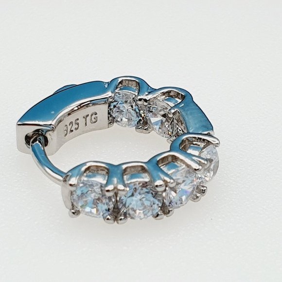 "925 Sterling Silver Cubic Zirconia Earrings, UU1P6A6144 - Picture 9 of 10